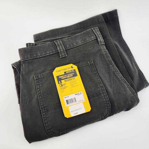 Carhartt Men's Size 38x32 Rugged Flex® Relaxed Fit Canvas Work Pant Gravel - Picture 1 of 7